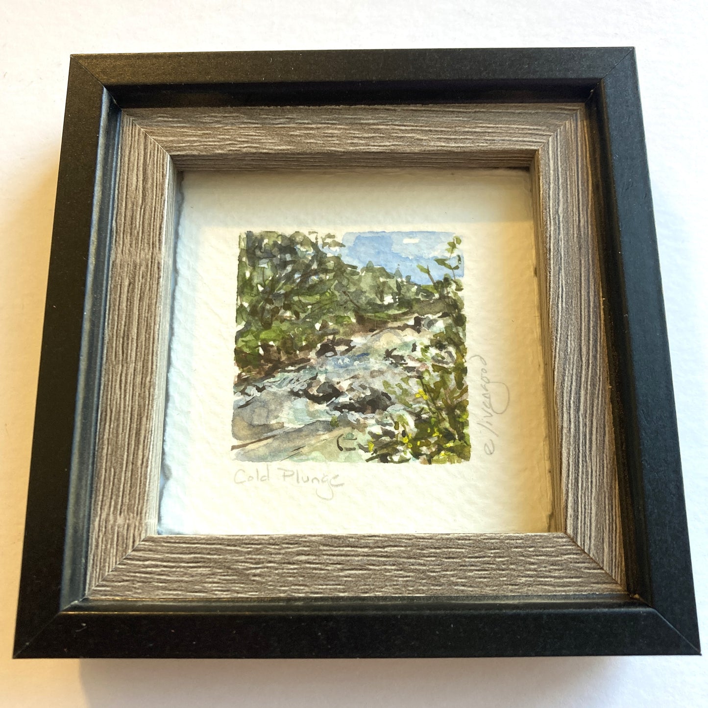 NW Mini Original Painting - Cold Plunge