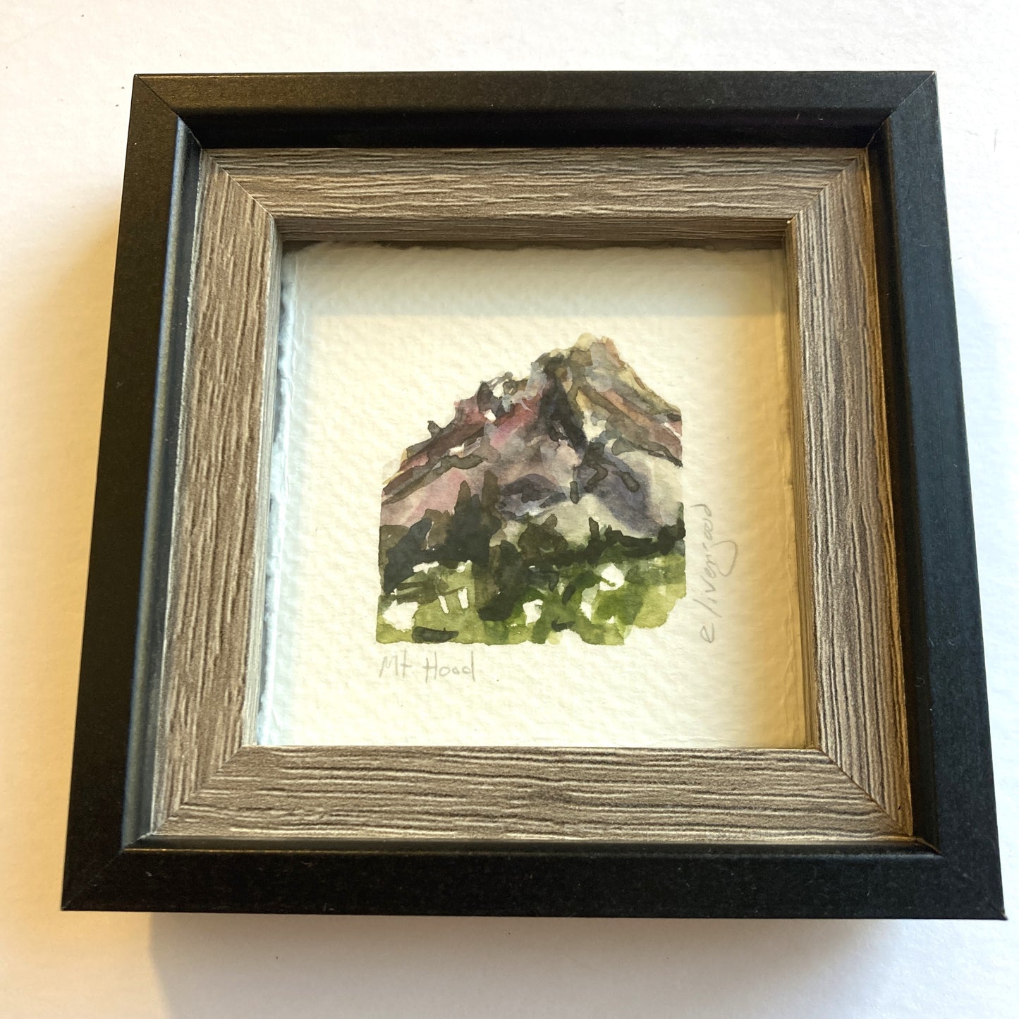 NW Mini Original Painting - Mt. Hood