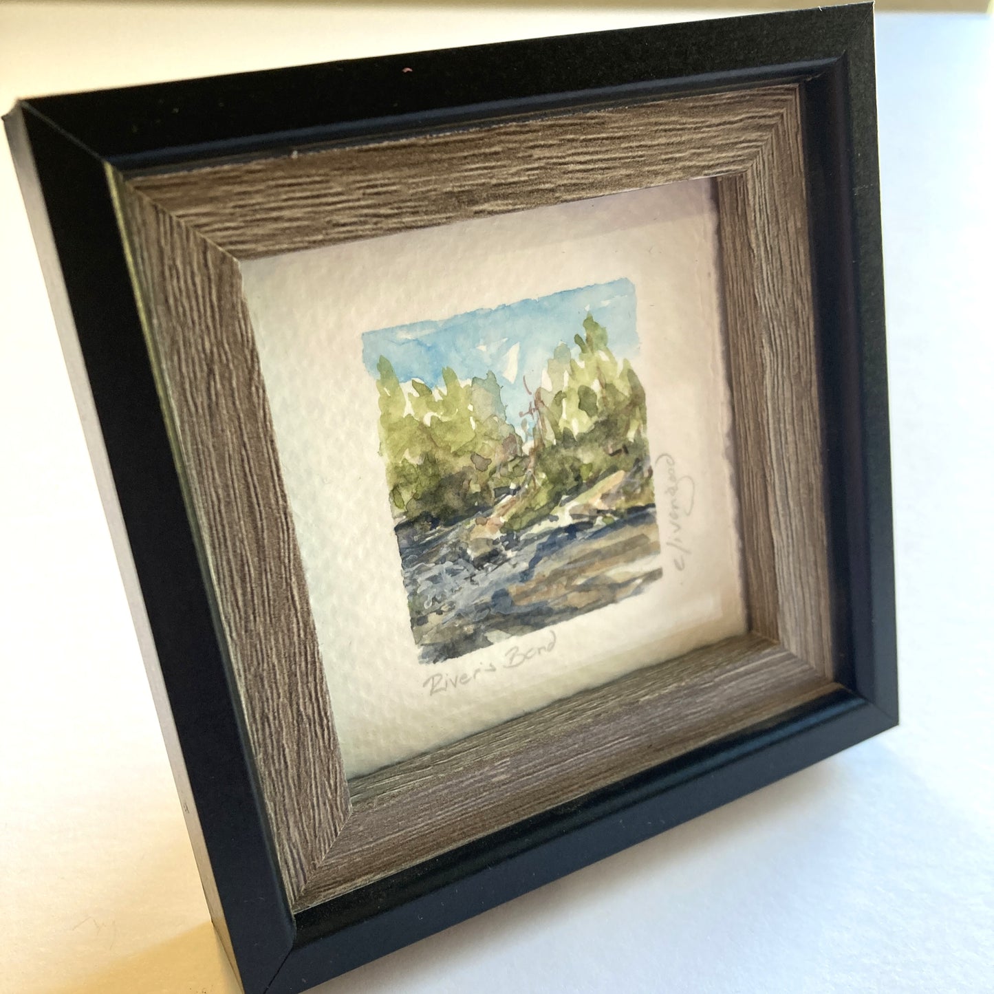 NW Mini Original Painting - River's Bend