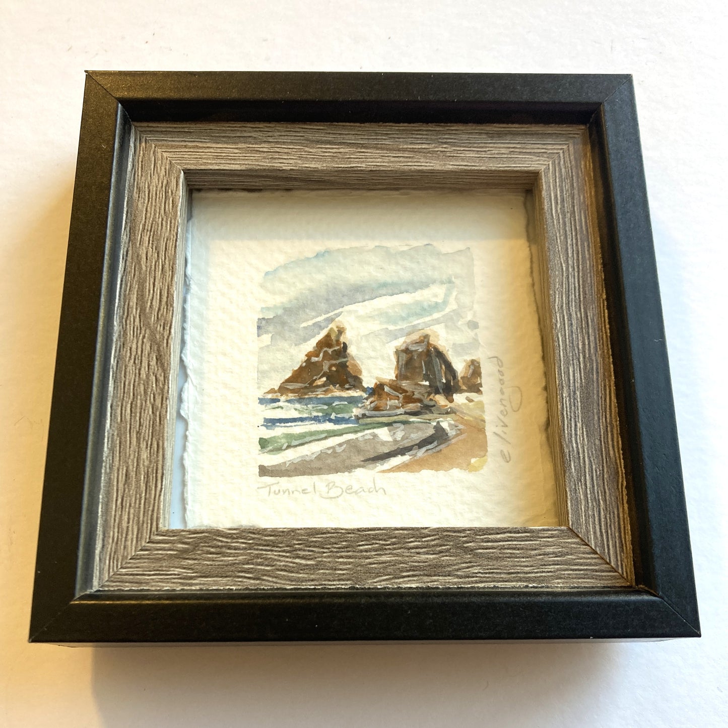 NW Mini Original Painting - Tunnel Beach